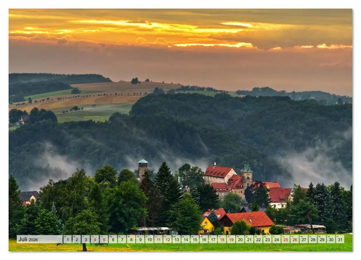 Bild: 9783457622513 | Die Burg Hohnstein im Licht der vier Jahreszeiten (Wandkalender...