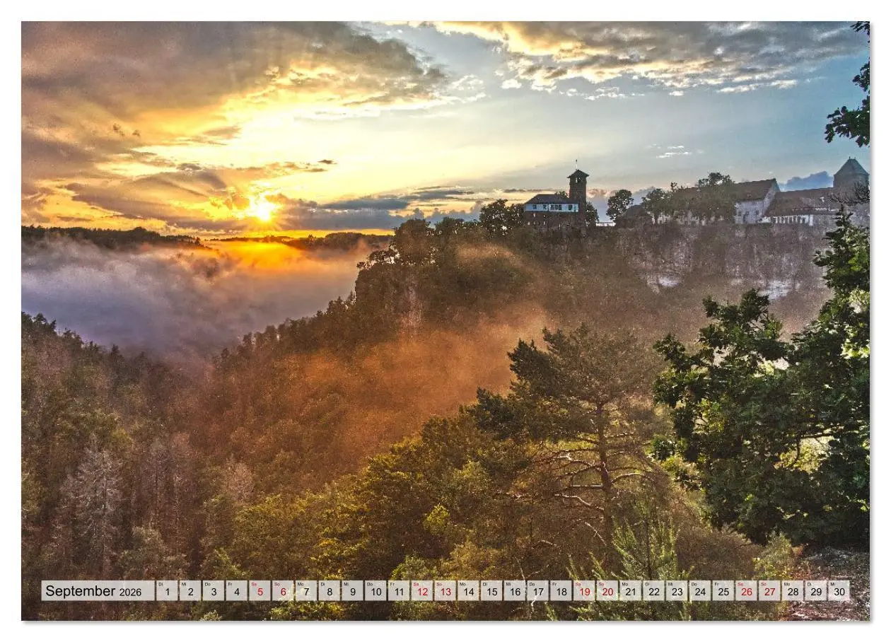 Bild: 9783457622513 | Die Burg Hohnstein im Licht der vier Jahreszeiten (Wandkalender...
