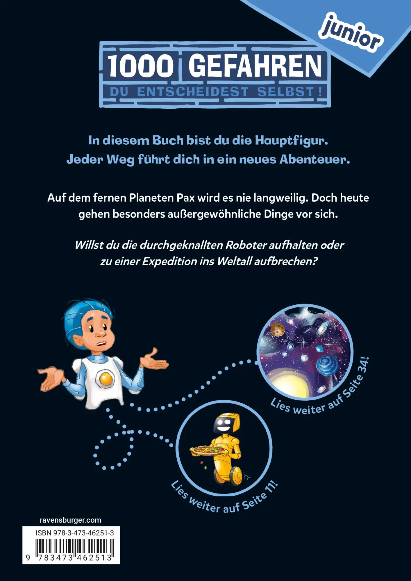Rückseite: 9783473462513 | 1000 Gefahren junior - Abenteuer auf Planet Pax | Fabian Lenk | Buch