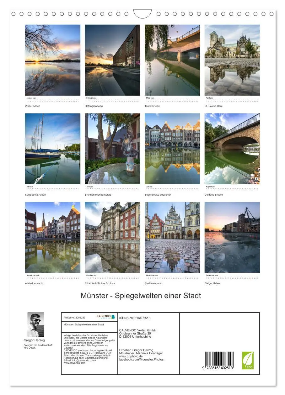 Bild: 9783516402513 | Münster - Spiegelwelten einer Stadt (Wandkalender 2026 DIN A3...