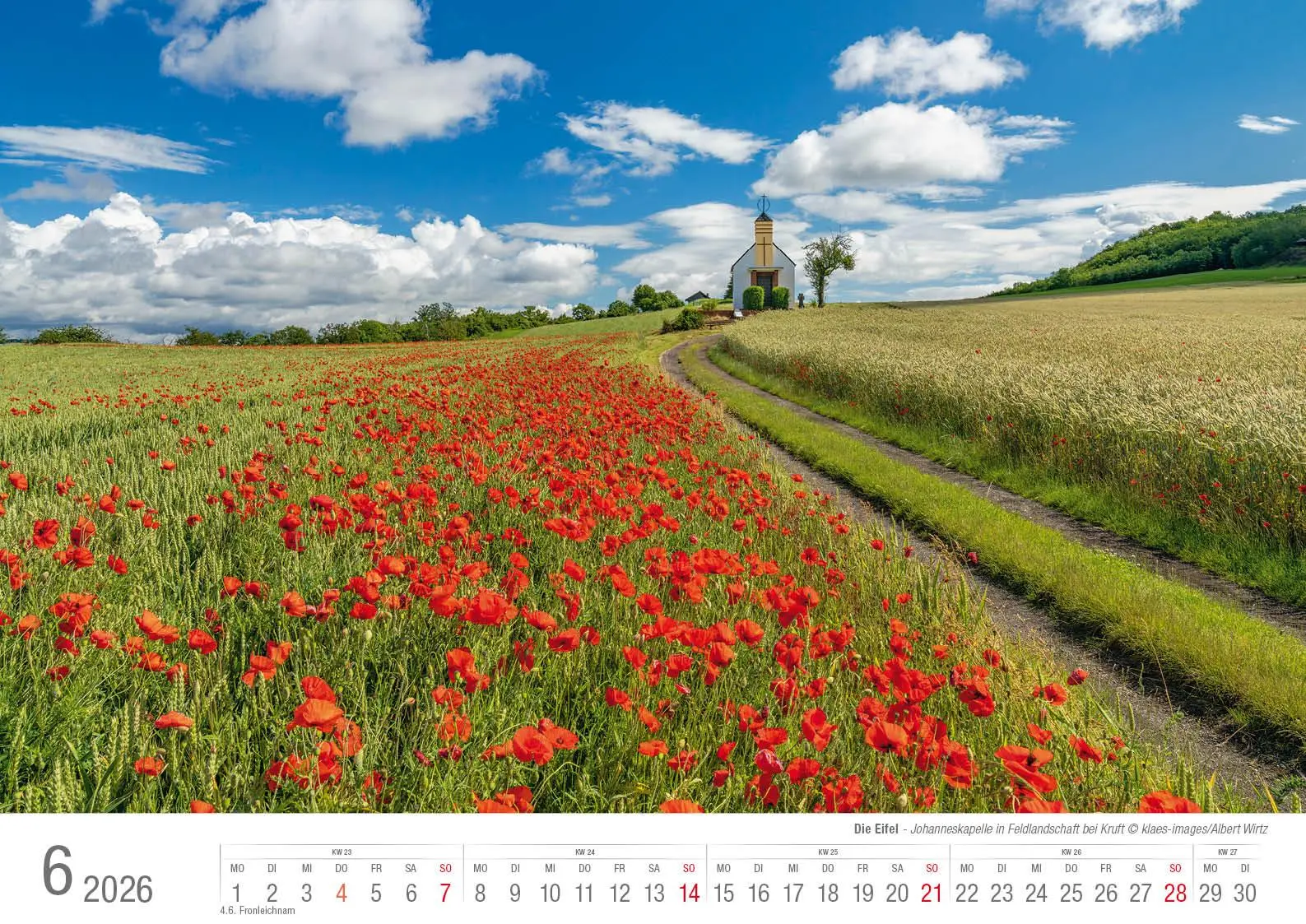 Cover: 9783965352513 | Eifel 2026 Bildkalender A3 Spiralbindung | Holger Klaes | Kalender
