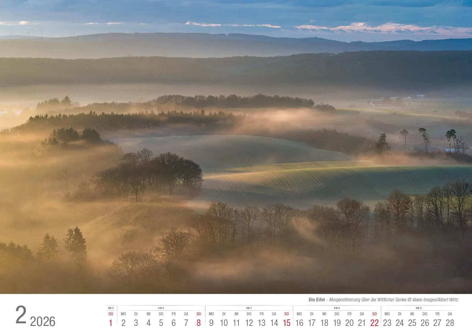 Bild: 9783965352513 | Eifel 2026 Bildkalender A3 Spiralbindung | Holger Klaes | Kalender