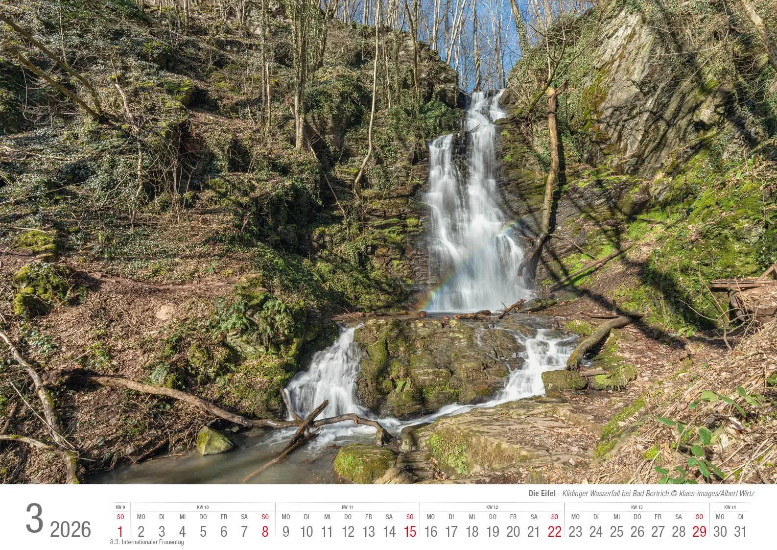 Bild: 9783965352513 | Eifel 2026 Bildkalender A3 Spiralbindung | Holger Klaes | Kalender
