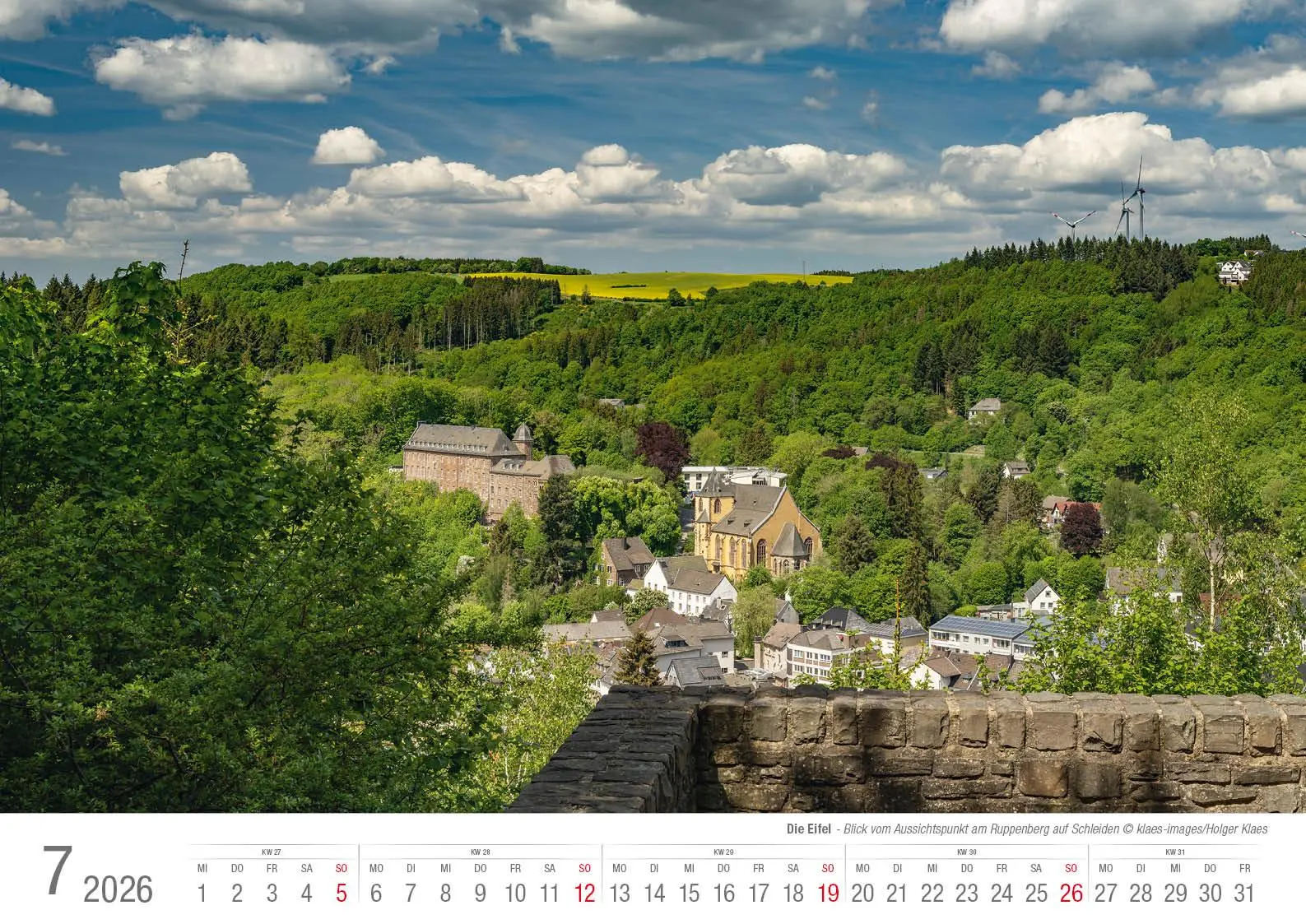 Bild: 9783965352513 | Eifel 2026 Bildkalender A3 Spiralbindung | Holger Klaes | Kalender