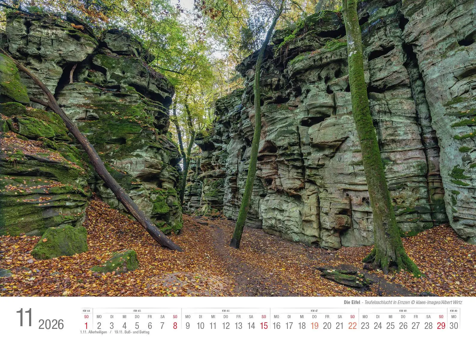Bild: 9783965352513 | Eifel 2026 Bildkalender A3 Spiralbindung | Holger Klaes | Kalender