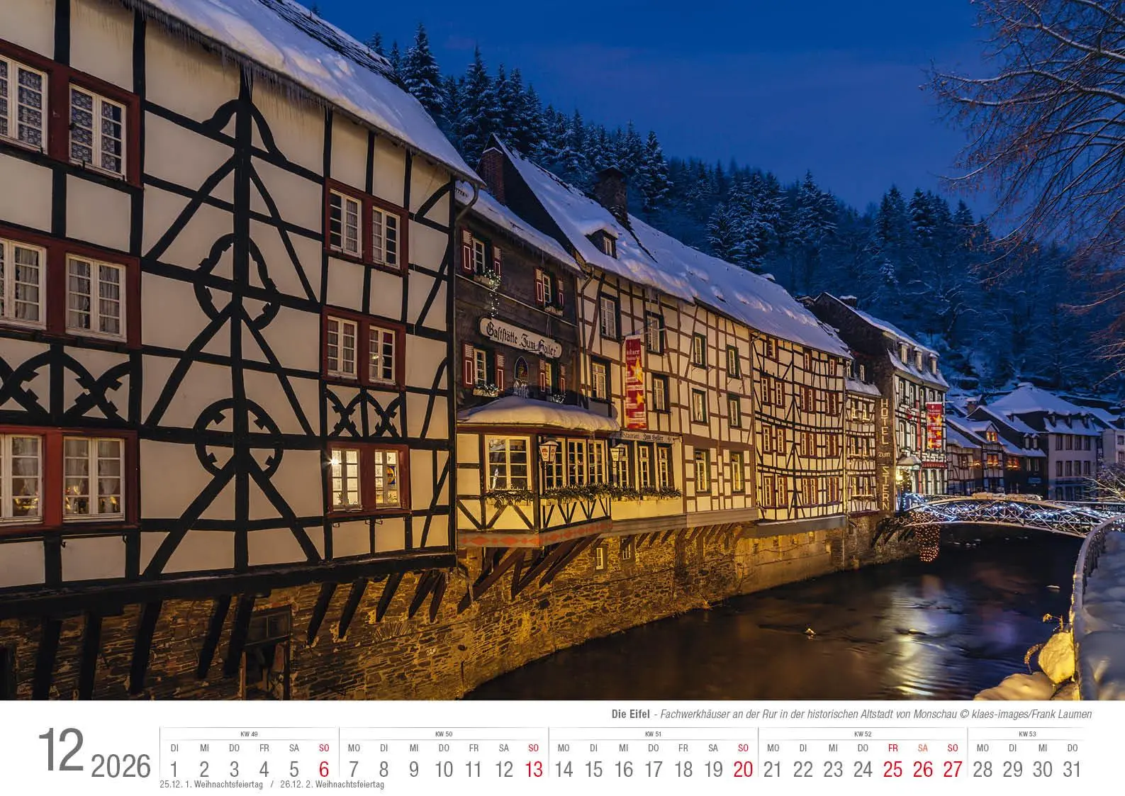 Bild: 9783965352513 | Eifel 2026 Bildkalender A3 Spiralbindung | Holger Klaes | Kalender