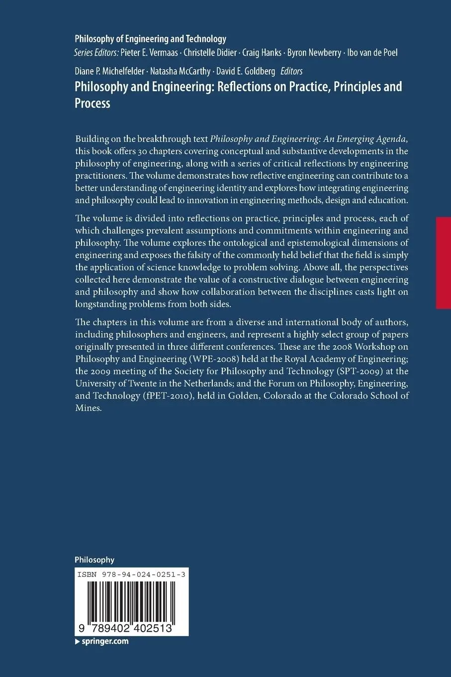 Rückseite: 9789402402513 | Philosophy and Engineering: Reflections on Practice, Principles and...