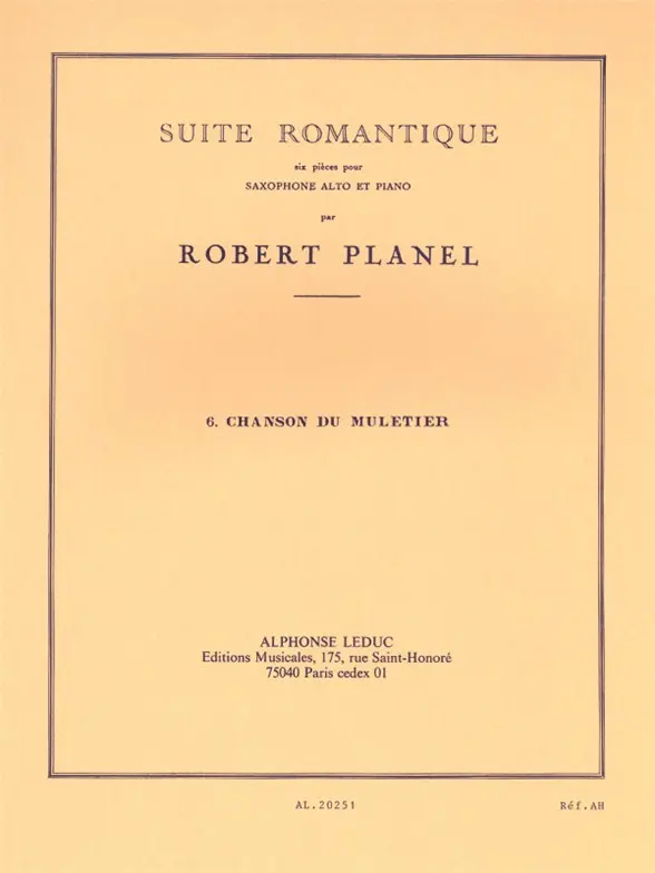 Cover: 9790046202513 | Suite Romantique No.6 Chanson du Muletier | Song Of The Muleteer