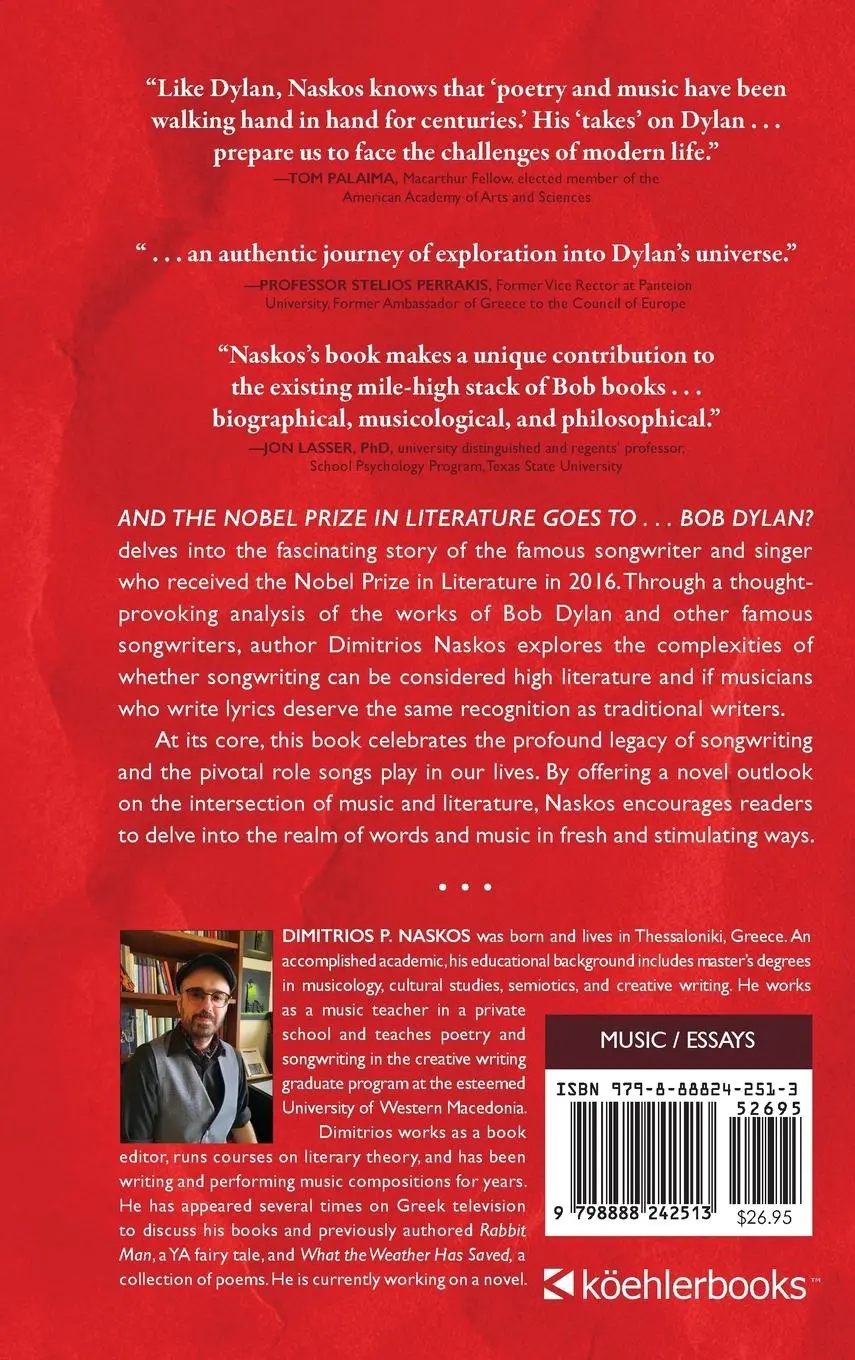 Rückseite: 9798888242513 | And the Nobel Prize in Literature Goes to . . . Bob Dylan? | Naskos