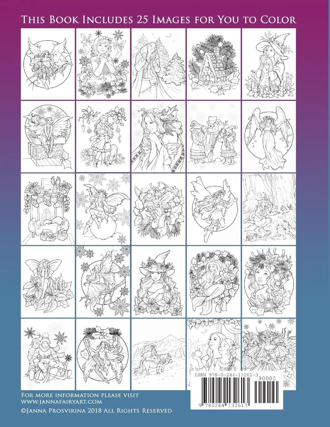 Rückseite: 9780244132613 | Winter Magic Coloring Book | Janna Prosvirina | Taschenbuch | Englisch