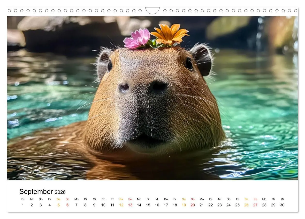 Bild: 9783457302613 | Capybara - liebenswertes großes Wasserschwein (Wandkalender 2026...