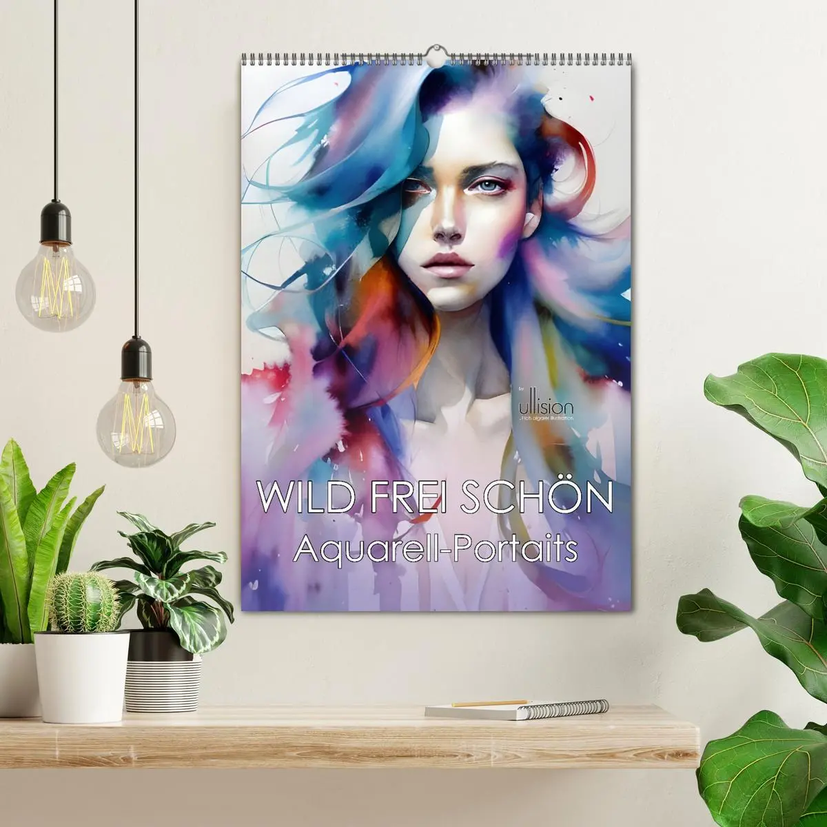 Bild: 9783516322613 | WILD FREI SCHÖN Aquarell-Portraits (Wandkalender 2026 DIN A2 hoch),...