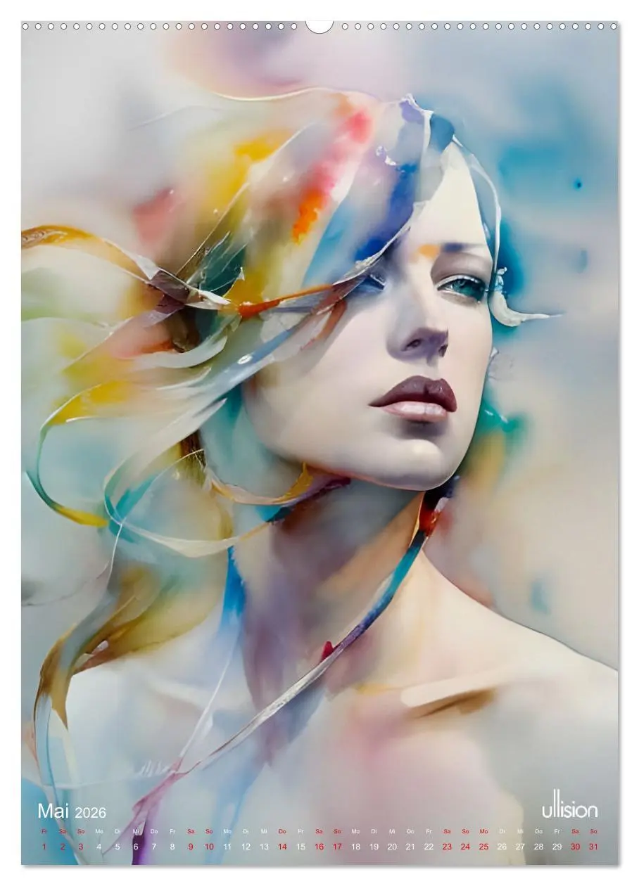Bild: 9783516322613 | WILD FREI SCHÖN Aquarell-Portraits (Wandkalender 2026 DIN A2 hoch),...