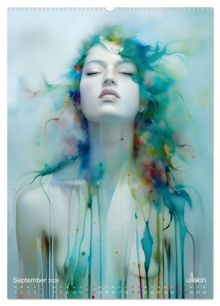 Bild: 9783516322613 | WILD FREI SCHÖN Aquarell-Portraits (Wandkalender 2026 DIN A2 hoch),...