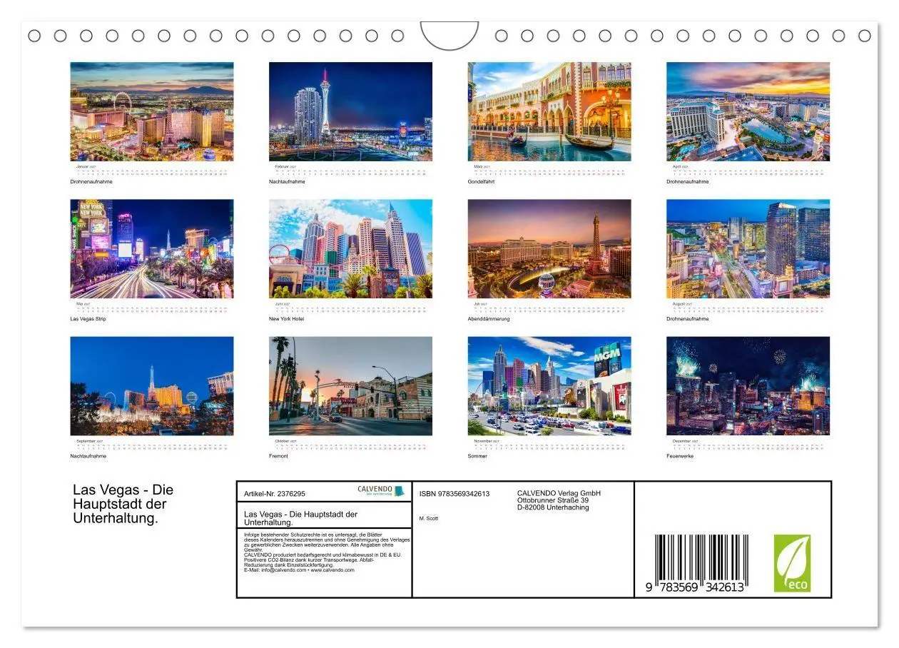 Bild: 9783569342613 | Las Vegas - Die Hauptstadt der Unterhaltung. (Wandkalender 2027 DIN...