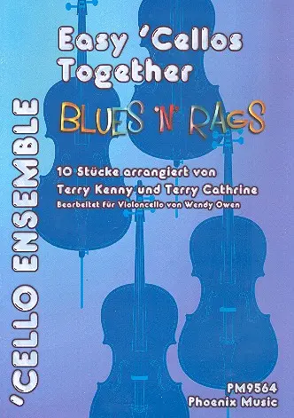 Cover: 9790577552613 | Blues 'n' Rags für 4 Violoncelli ( Ensemble) Partitur und Stimmen