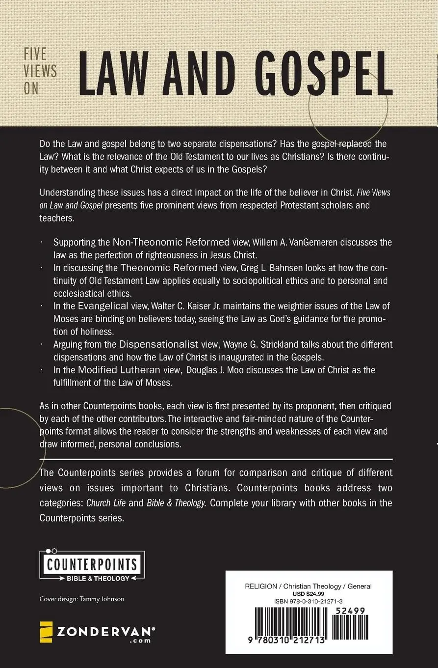 Rückseite: 9780310212713 | Five Views on Law and Gospel | Greg L. Bahnsen | Taschenbuch | 1996