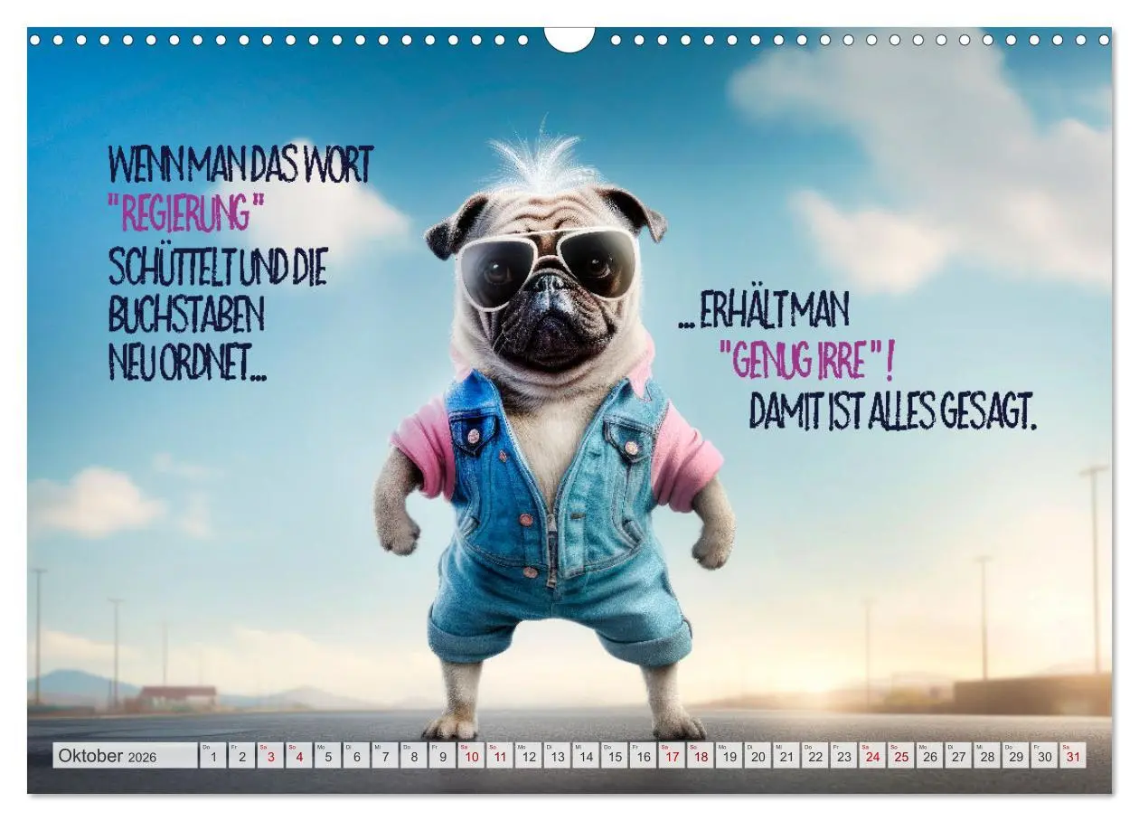 Bild: 9783457462713 | ULTRAKRASS Knallharte Hunde (Wandkalender 2026 DIN A3 quer),...