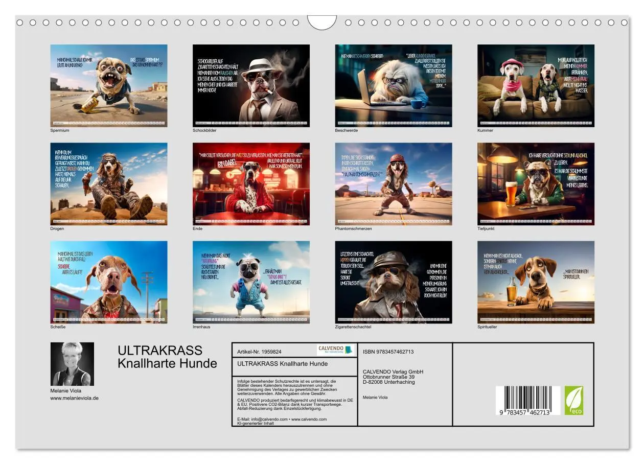 Bild: 9783457462713 | ULTRAKRASS Knallharte Hunde (Wandkalender 2026 DIN A3 quer),...