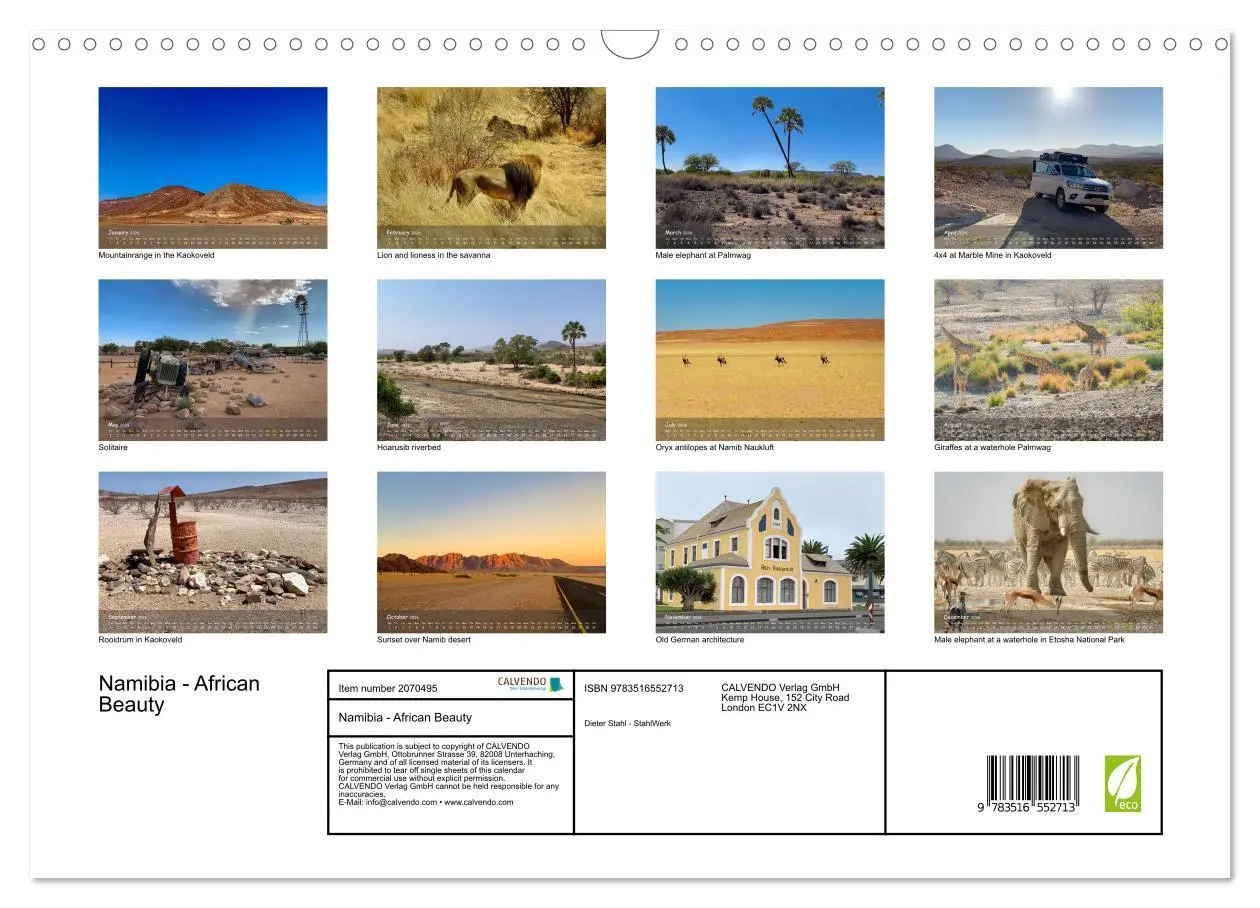 Bild: 9783516552713 | Namibia - African Beauty (Wall Calendar 2026 DIN A3 landscape),...