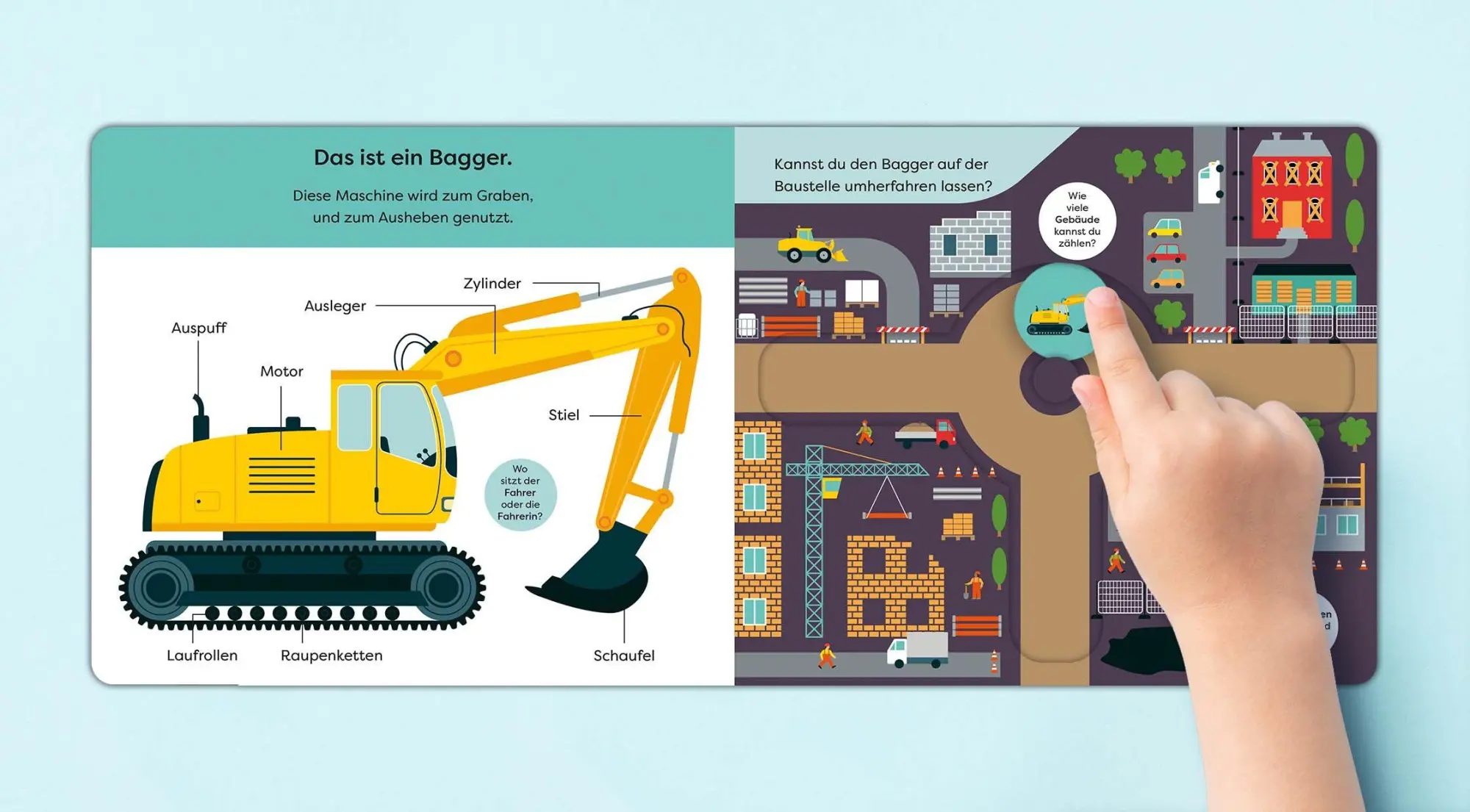 Bild: 9783745932713 | Tut, Tut! - Mein Schiebebuch: Lass uns Bagger fahren! | Dryander
