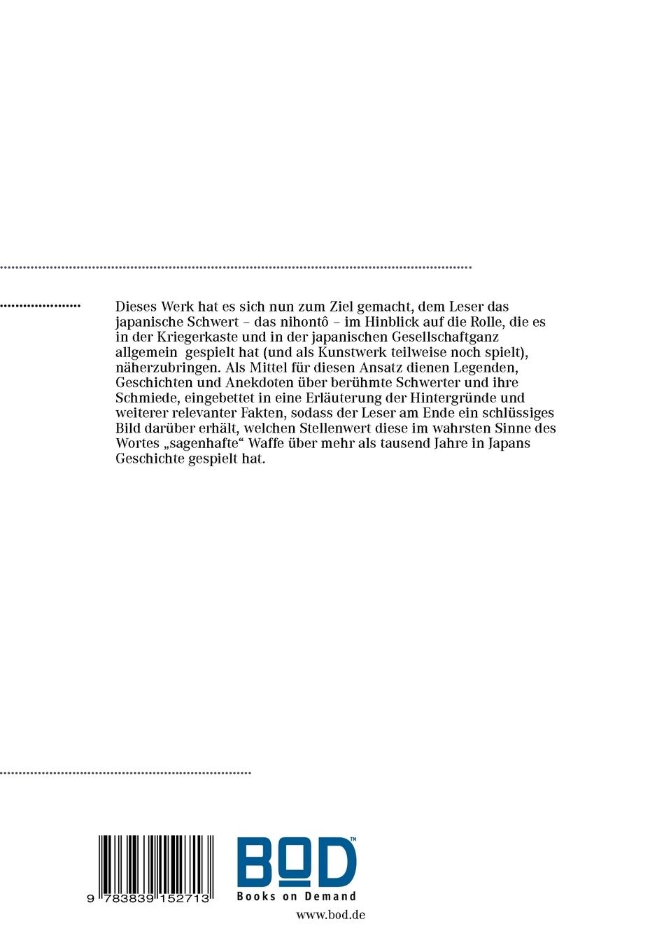 Rückseite: 9783839152713 | Geschichten rund ums japanische Schwert | Markus Sesko | Taschenbuch