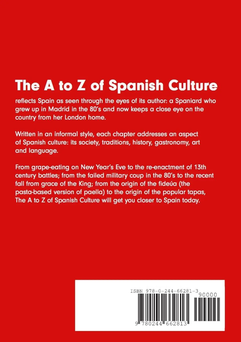 Rückseite: 9780244662813 | The A to Z of Spanish Culture | Pilar Orti | Taschenbuch | Englisch
