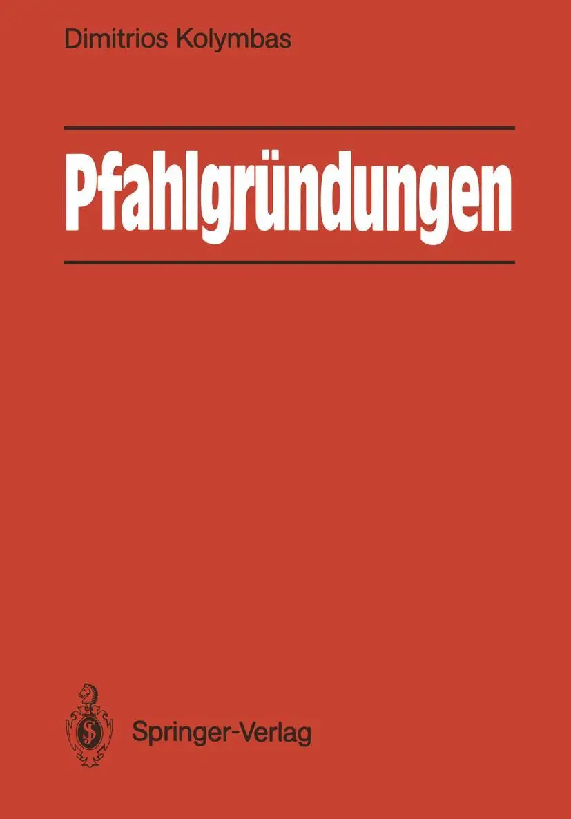 Cover: 9783540512813 | Pfahlgründungen | Dimitrios Kolymbas | Taschenbuch | viii | Deutsch