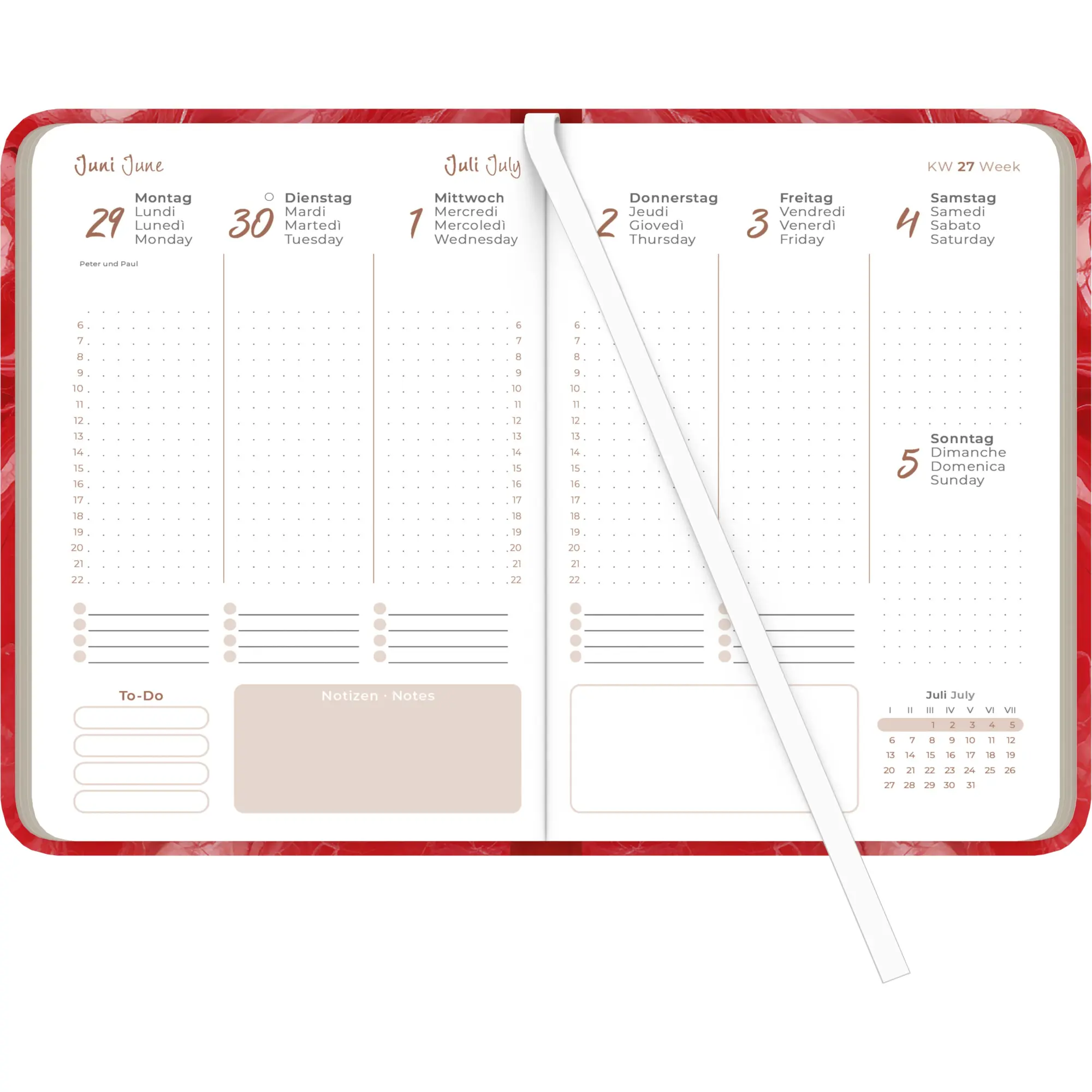 Bild: 4069095002913 | Lady Journal Marble 2026 - Taschenkalender A6 (10,7x15,2 cm) -...