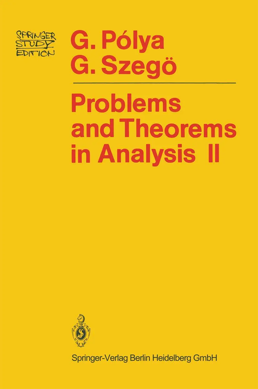 Cover: 9780387902913 | Problems and Theorems in Analysis | Georg Polya (u. a.) | Taschenbuch