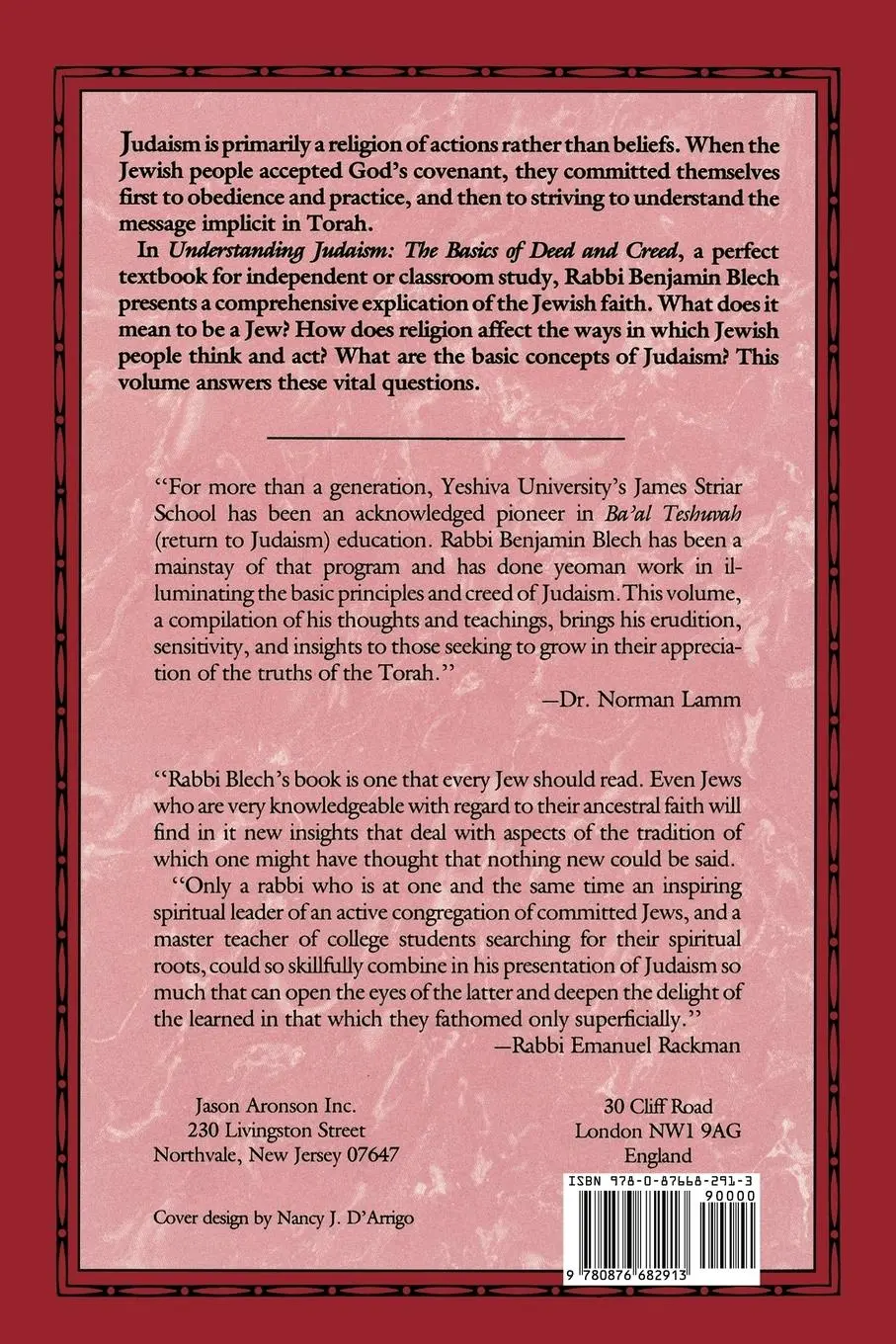 Rückseite: 9780876682913 | Understanding Judaism | The Basics of Deed and Creed | Benjamin Blech