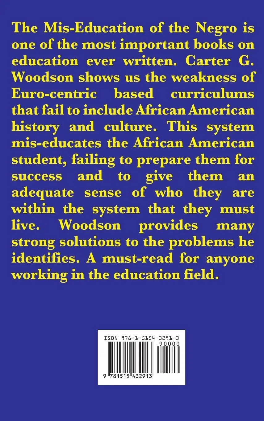 Rückseite: 9781515432913 | The Mis-Education of the Negro | Carter G. Woodson | Buch | Englisch