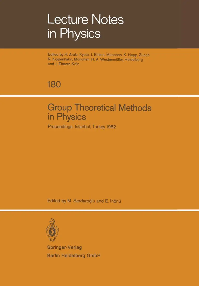 Cover: 9783540122913 | Group Theoretical Methods in Physics | M. Serdaroglu (u. a.) | Buch