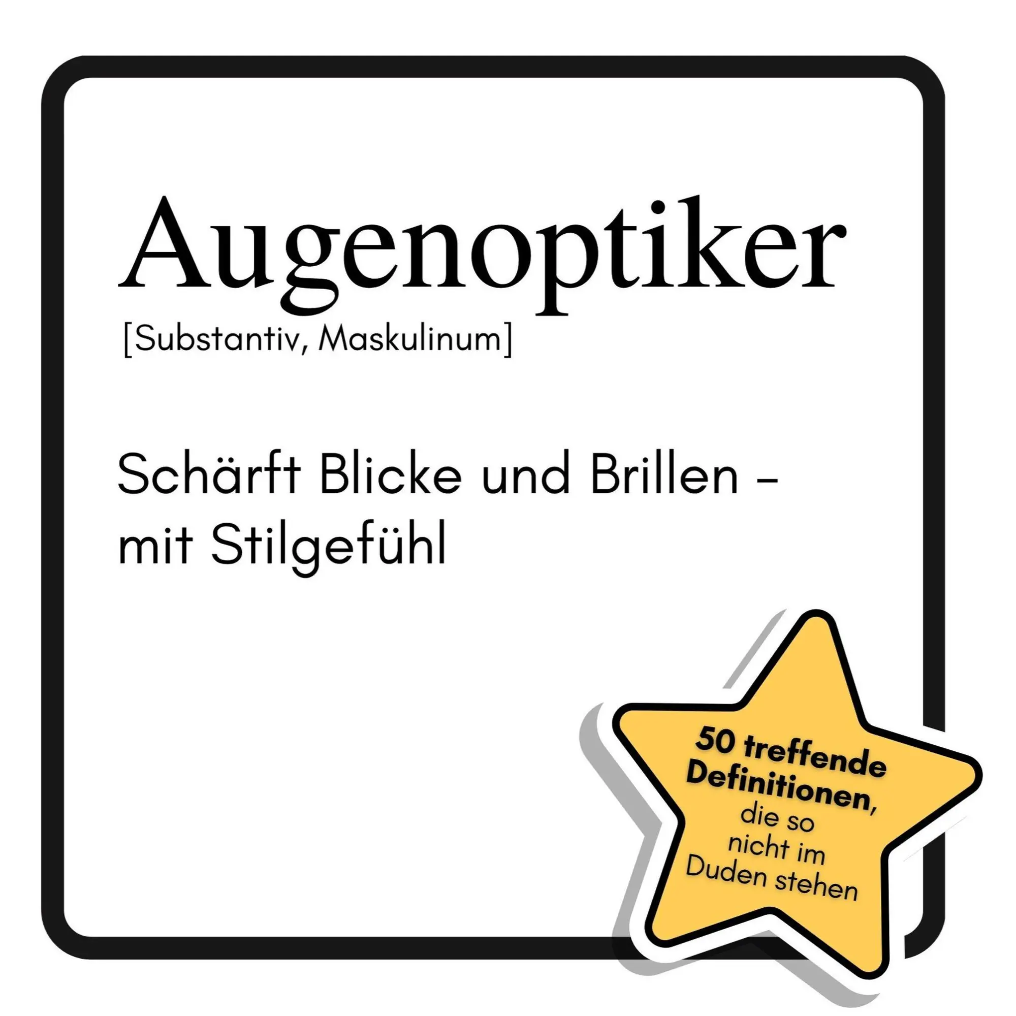 Cover: 9783759182913 | Augenoptiker | Schärft Blicke und Brillen - mit Stilgefühl | Friedrich