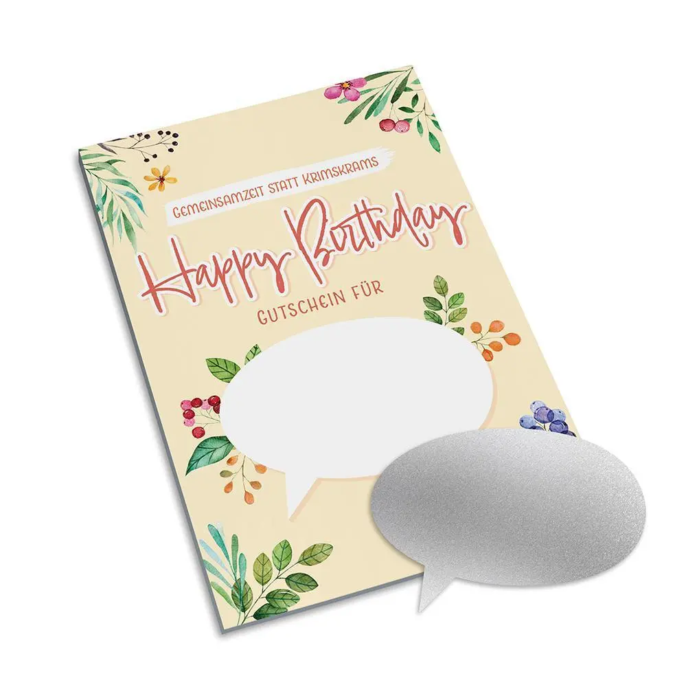 Cover: 4250222933013 | Happy Birthday | Gutscheinkarte mit Rubbeletikett | Karten | Deutsch