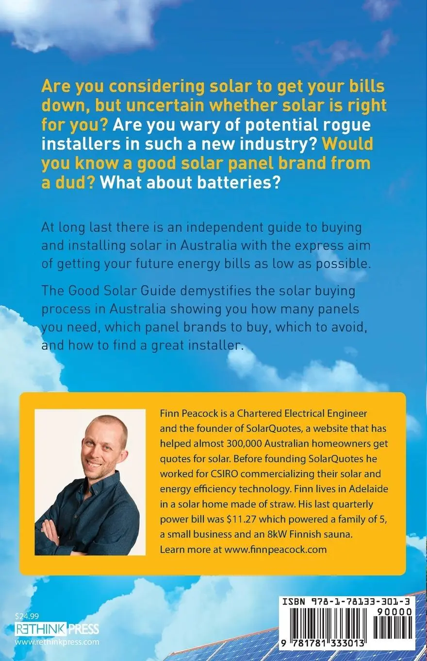 Rückseite: 9781781333013 | The Good Solar Guide | 7 Steps To Tiny Bills for Australian Homeowners