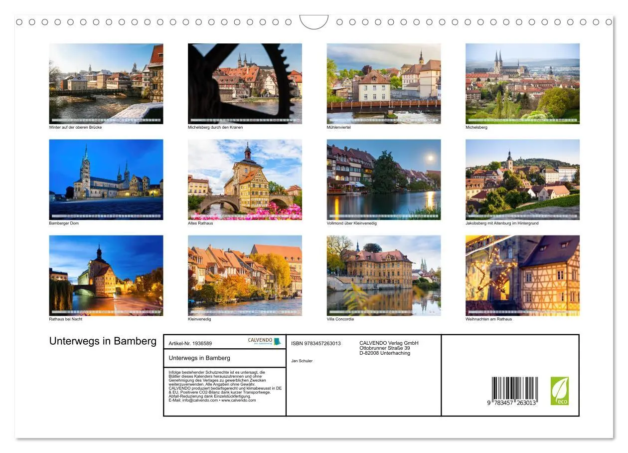 Bild: 9783457263013 | Unterwegs in Bamberg (Wandkalender 2026 DIN A3 quer), CALVENDO...