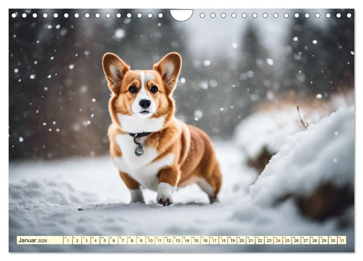 Bild: 9783457333013 | Welsh Corgi Pembroke (Wandkalender 2026 DIN A4 quer), CALVENDO...