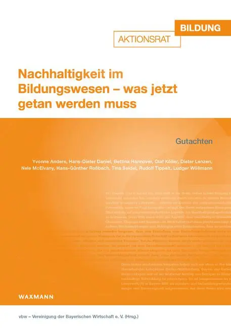 Cover: 9783830943013 | Nachhaltigkeit im Bildungswesen - was jetzt getan werden muss | V.