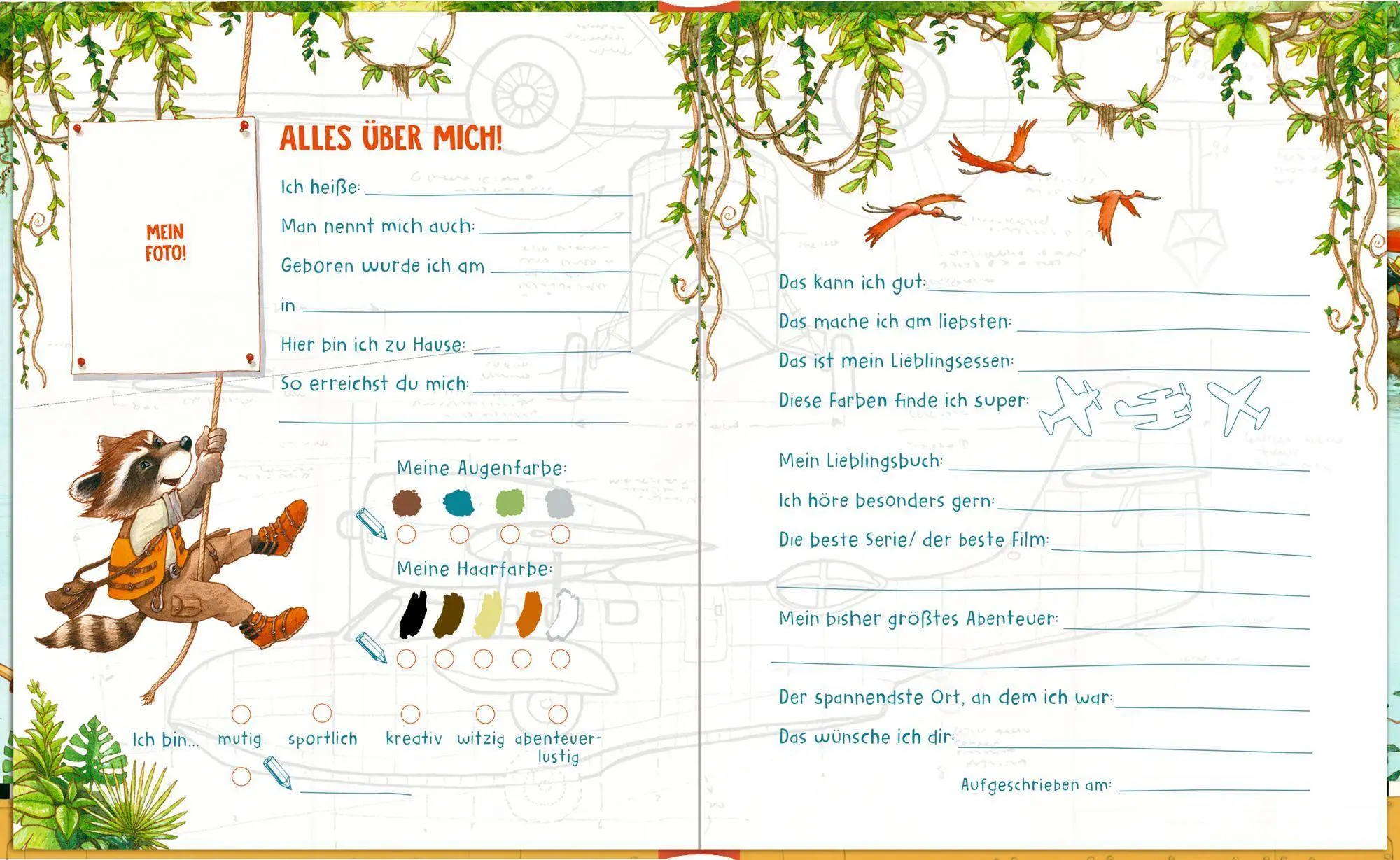 Bild: 4050003953113 | Freundebuch - Meine Freunde | mit Flugzeug-Patch (Lenny Hunter) | Buch