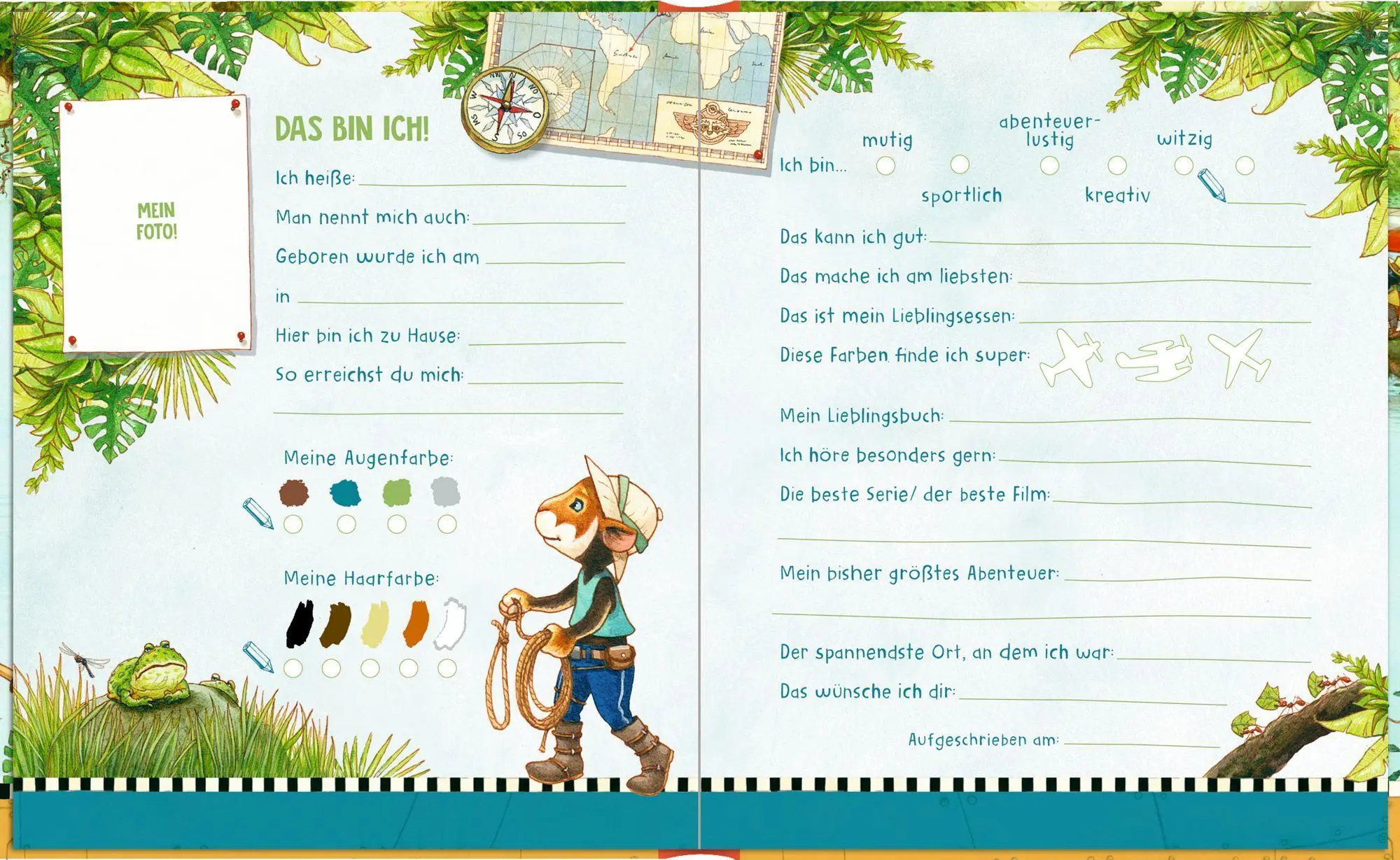 Bild: 4050003953113 | Freundebuch - Meine Freunde | mit Flugzeug-Patch (Lenny Hunter) | Buch