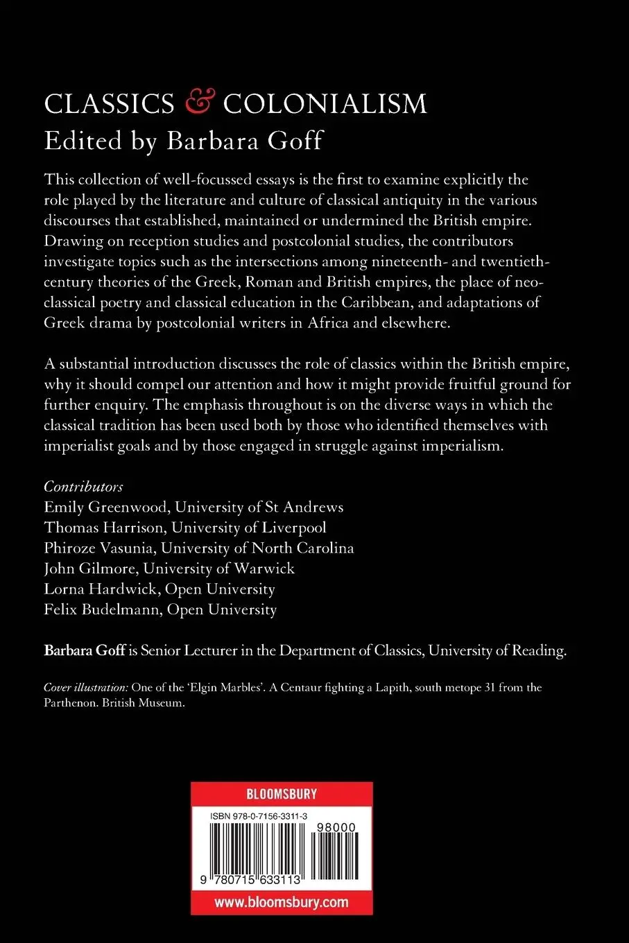 Rückseite: 9780715633113 | Classics and Colonialism | Barbara Goff | Taschenbuch | Englisch