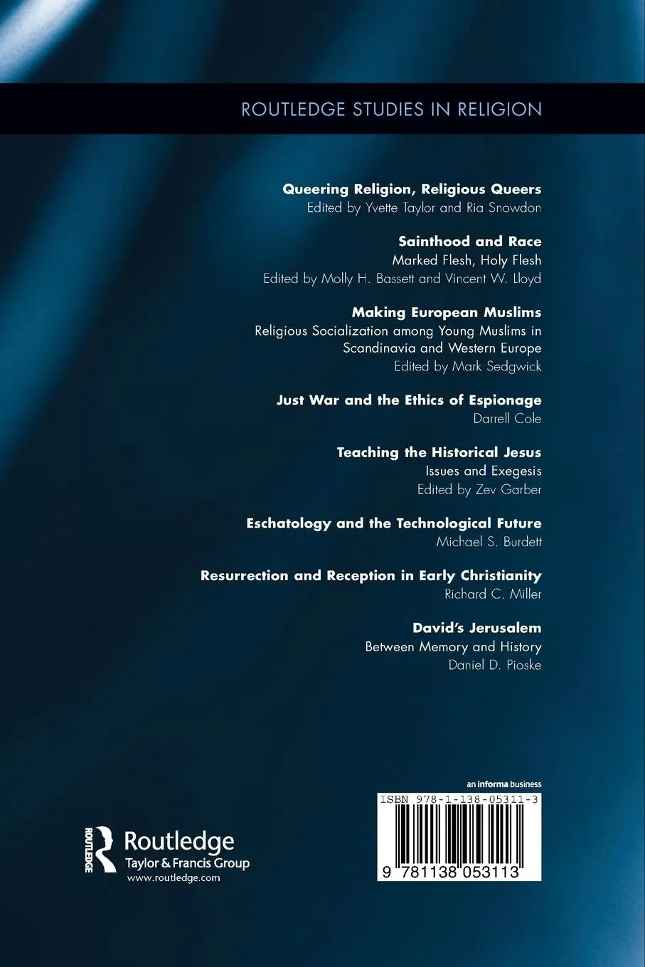 Rückseite: 9781138053113 | David's Jerusalem | Between Memory and History | Daniel Pioske | Buch
