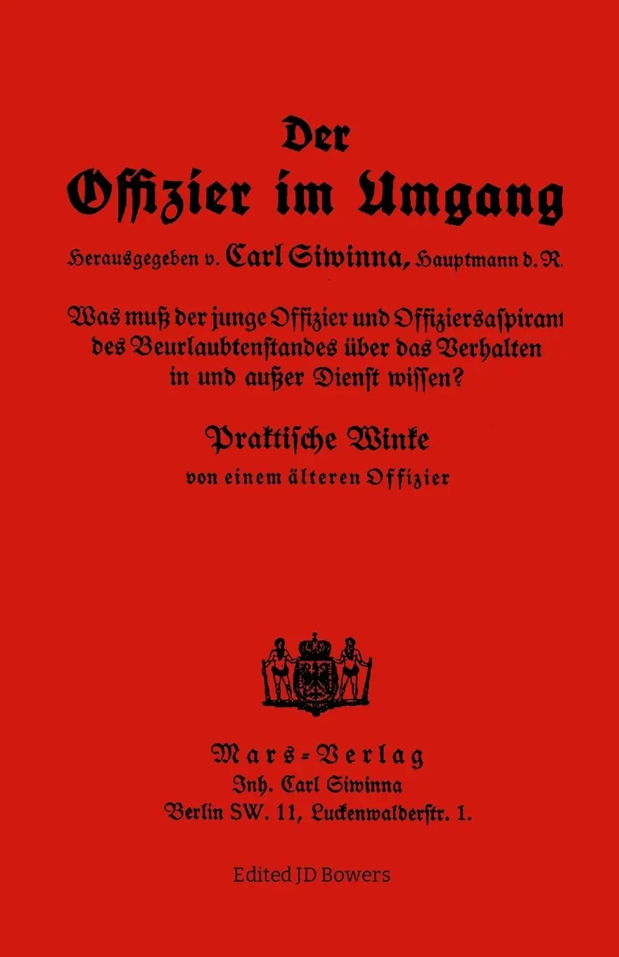 Cover: 9781300933113 | Der Offizier Im Umgang | The Officer's Guide | Carl Siwinna | Buch