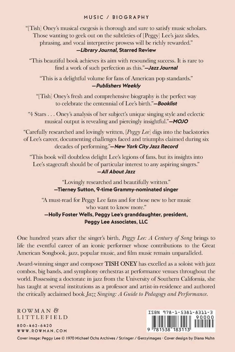 Rückseite: 9781538183113 | Peggy Lee | A Century of Song | Tish Oney | Taschenbuch | Englisch
