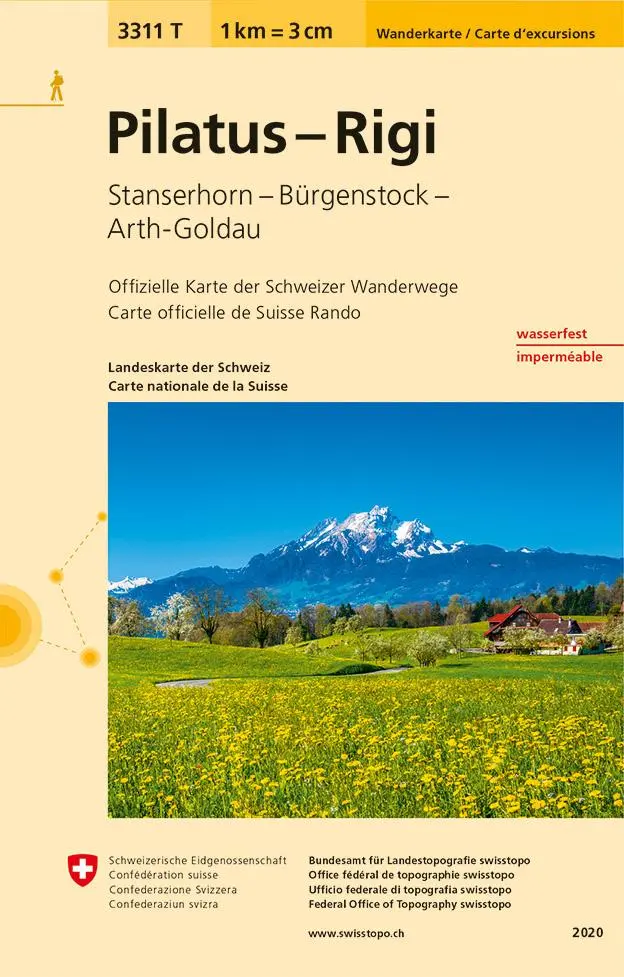 Cover: 9783302333113 | Swisstopo 1 : 33 333 Pilatus - Rigi | swisstopo | (Land-)Karte | 2014