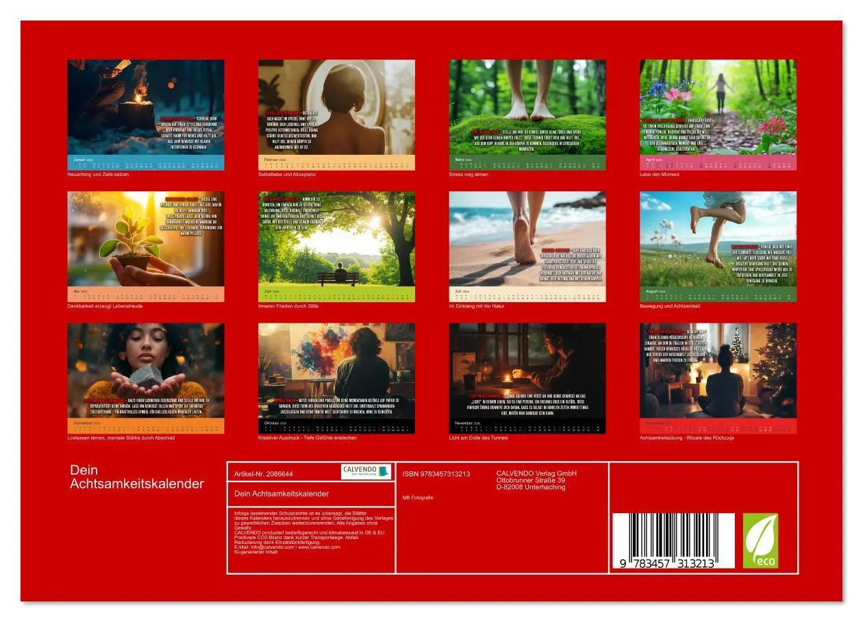 Bild: 9783457313213 | Dein Achtsamkeitskalender (Wandkalender 2026 DIN A4 quer), CALVENDO...