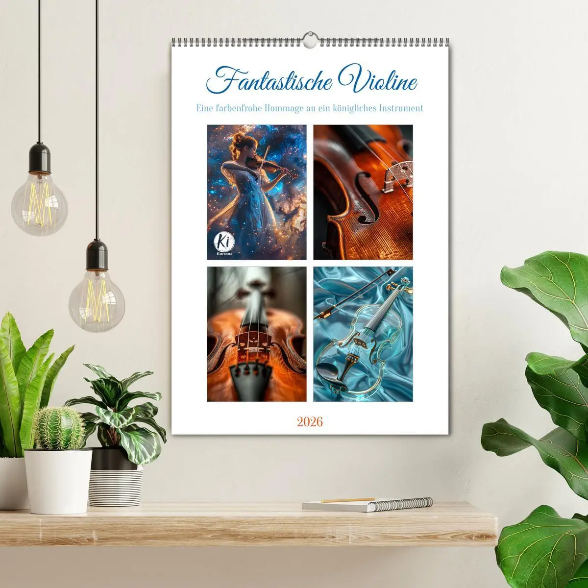 Bild: 9783516263213 | Fantastische Violine (Wandkalender 2026 DIN A2 hoch), CALVENDO...