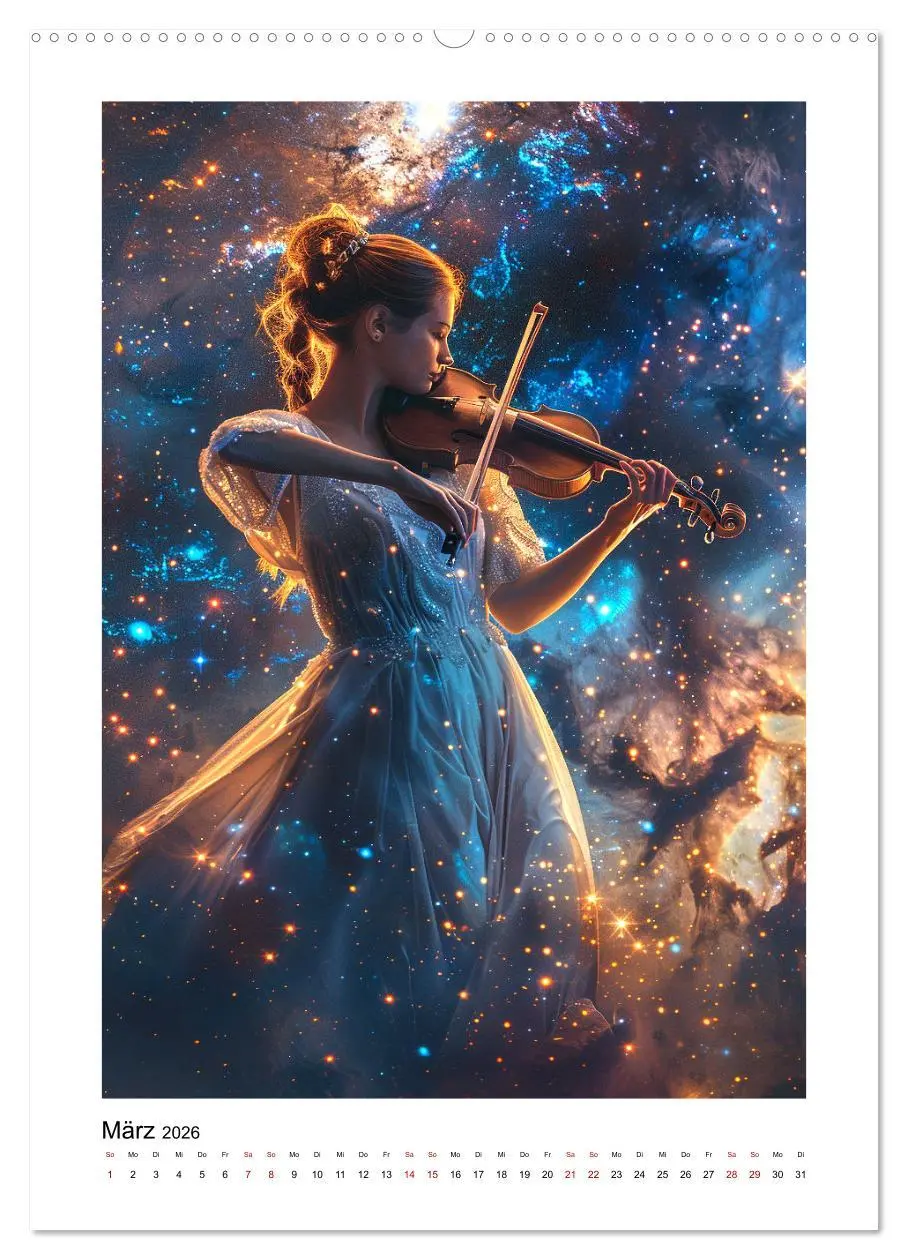 Bild: 9783516263213 | Fantastische Violine (Wandkalender 2026 DIN A2 hoch), CALVENDO...
