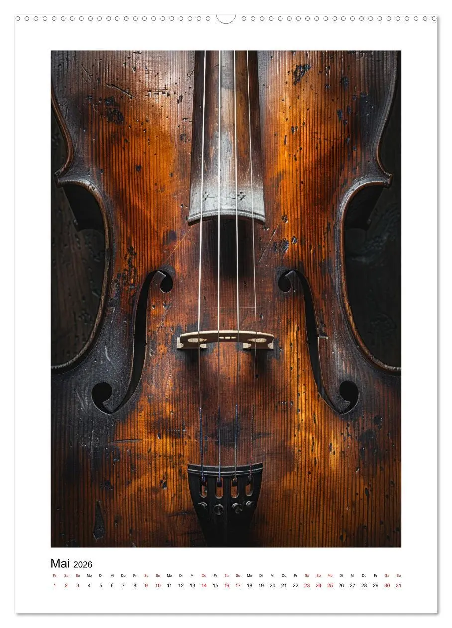 Bild: 9783516263213 | Fantastische Violine (Wandkalender 2026 DIN A2 hoch), CALVENDO...